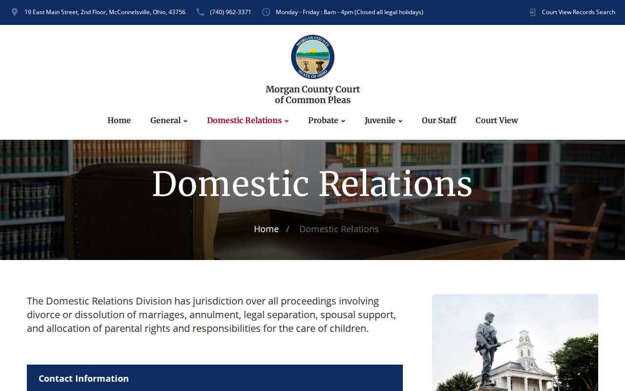Morgan County civil docket Domestic Relations court page