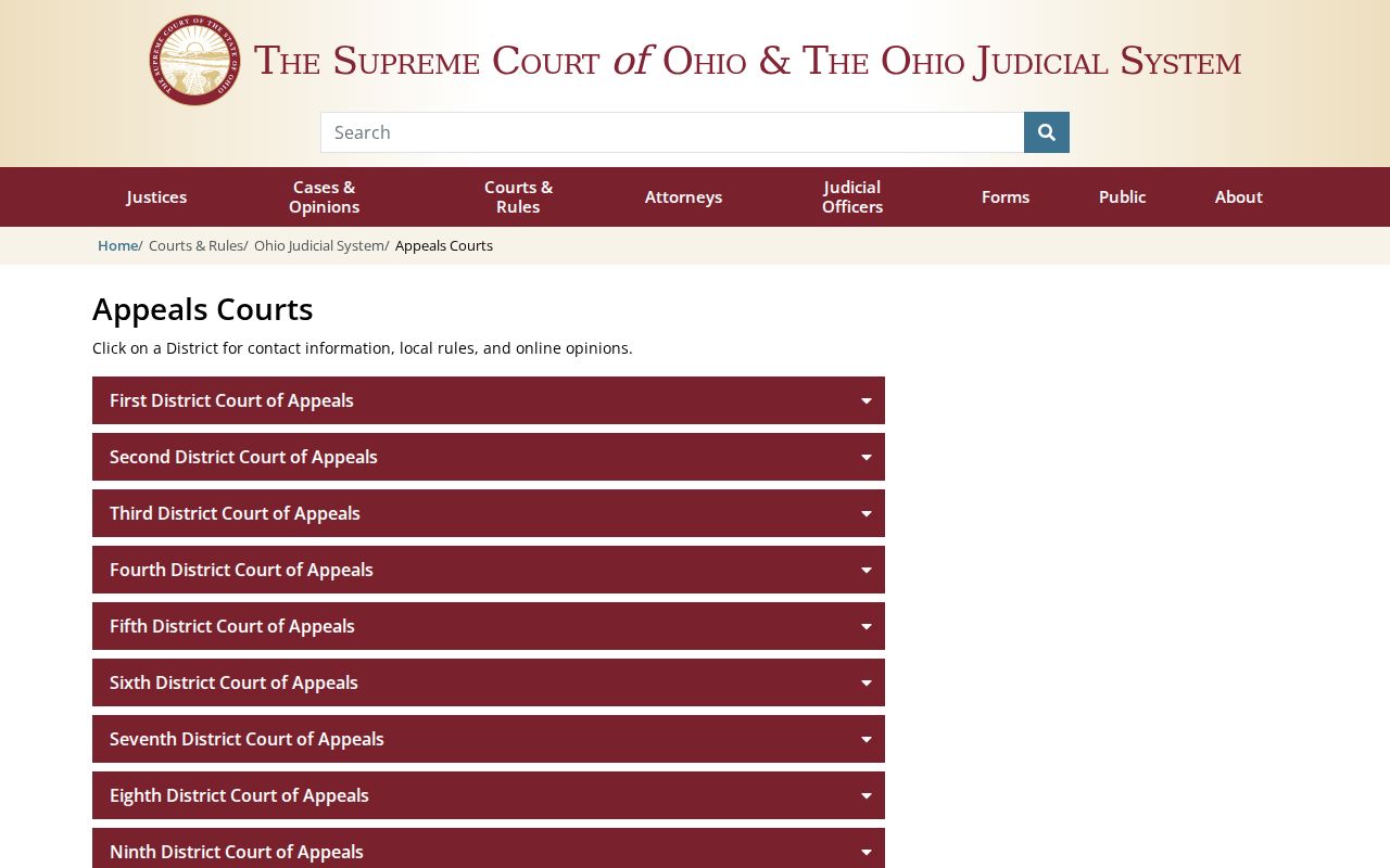 Morgan County court docket Ohio Fifth District Court of Appeals reference
